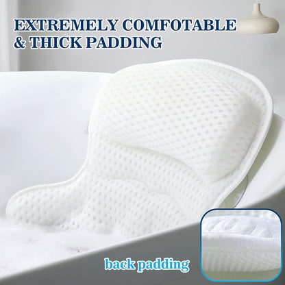 Almohada de baño, almohadas de baño de lujo para soporte de cuello...