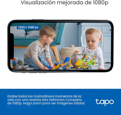 Tapo - Cámara de seguridad interior de 1080P para monitor de bebé,...