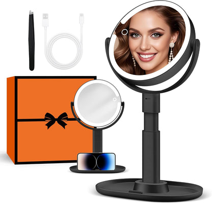 B Beauty Planet Espejo de maquillaje con luces, espejo de aumento i...