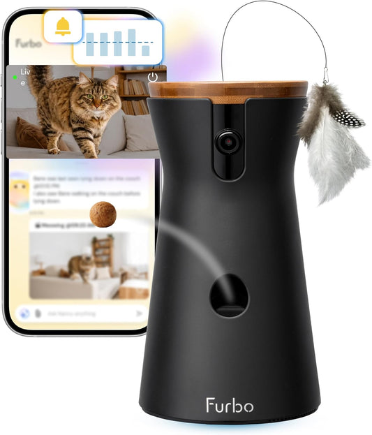 Furbo Cámara para gatos de 360° [requiere suscripción] Desbloqueo c...
