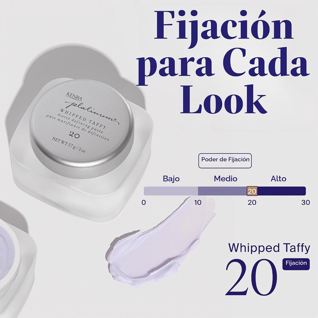 Kenra Platinum Whipped Taffy 20 | Pasta de definición mate | Ofrece...