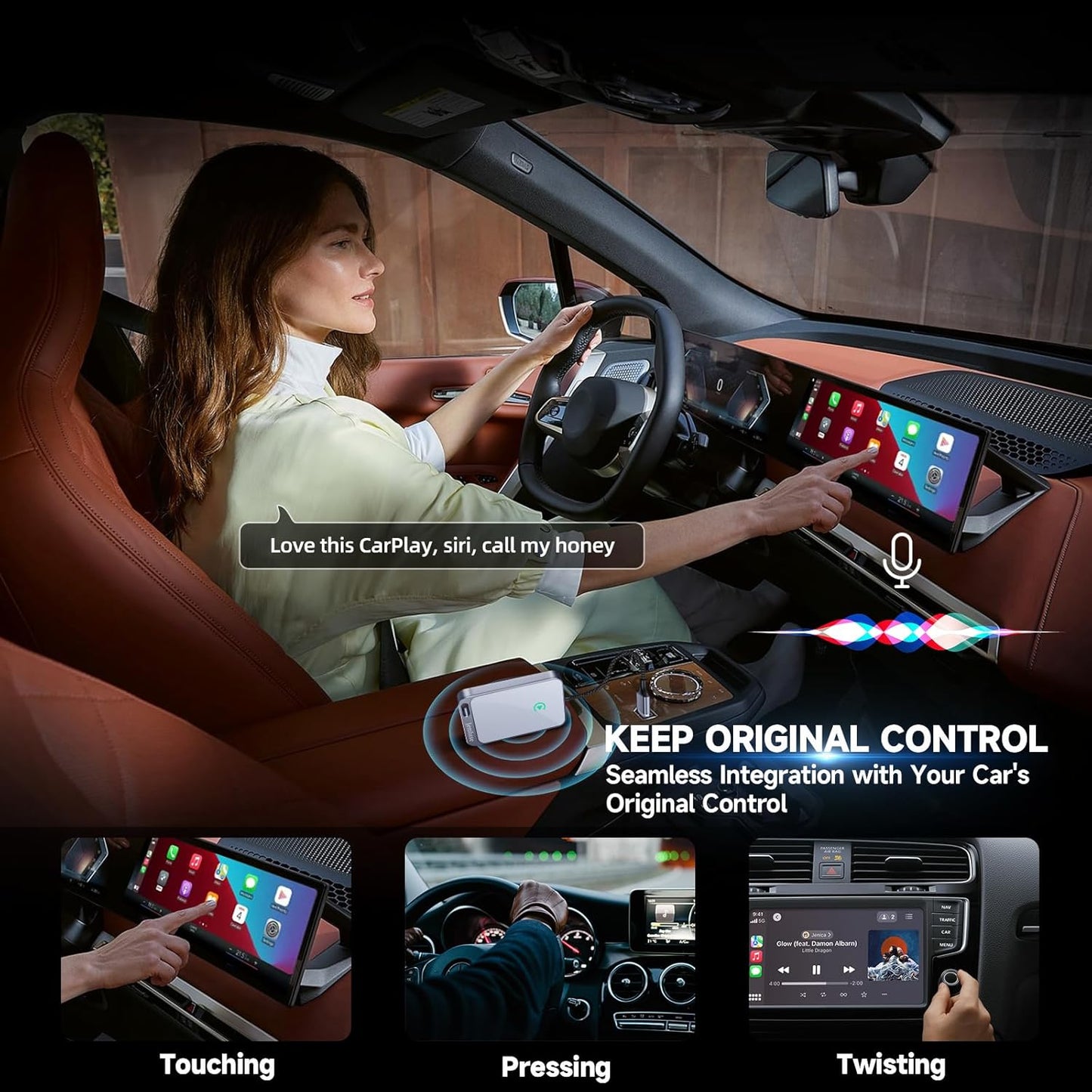 Adaptador CarPlay inalámbrico para Apple iPhone: conexión fluida pa...