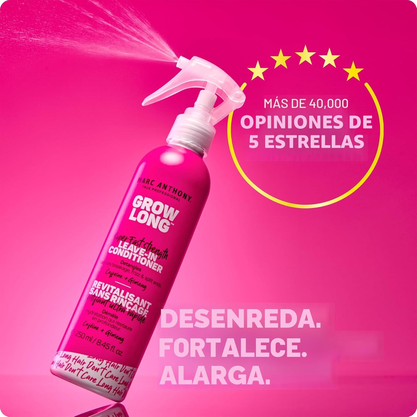 Marc Anthony Spray acondicionador sin enjuague para cabello largo y...