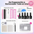 Beetles - Kit de esmalte de uñas de gel con luz UV, 54 piezas, 32 c...