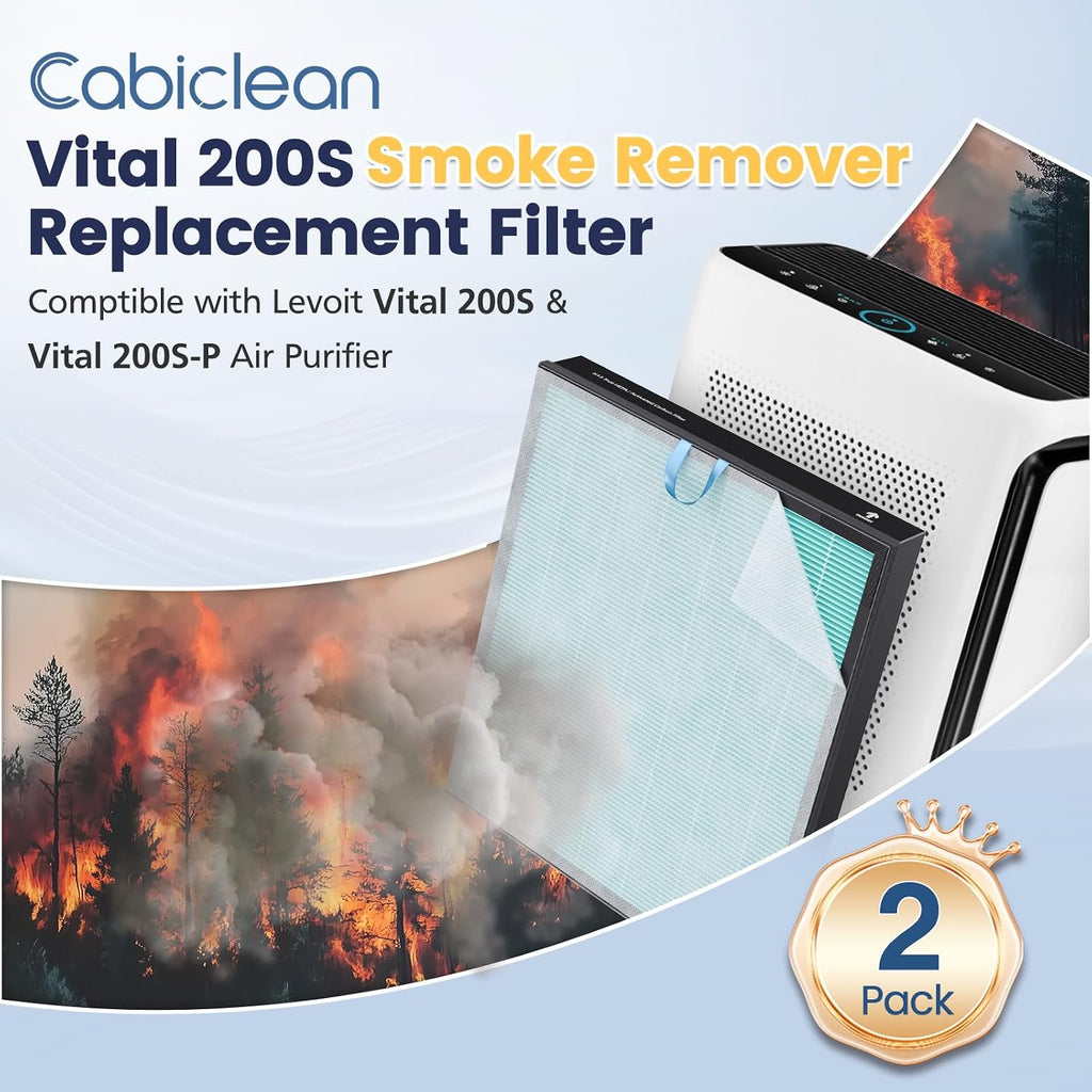 Filtro removedor de humo Vital 200S-P para purificador de aire LEVO...