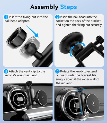 Qi2 - Soporte de teléfono inalámbrico magnético de carga rápida de 15 W para Mercedes Benz A/B/E/G/GLA/GLK, accesorios para iPhone 17 16 15 14 13 12 Pro Max Plus Mini