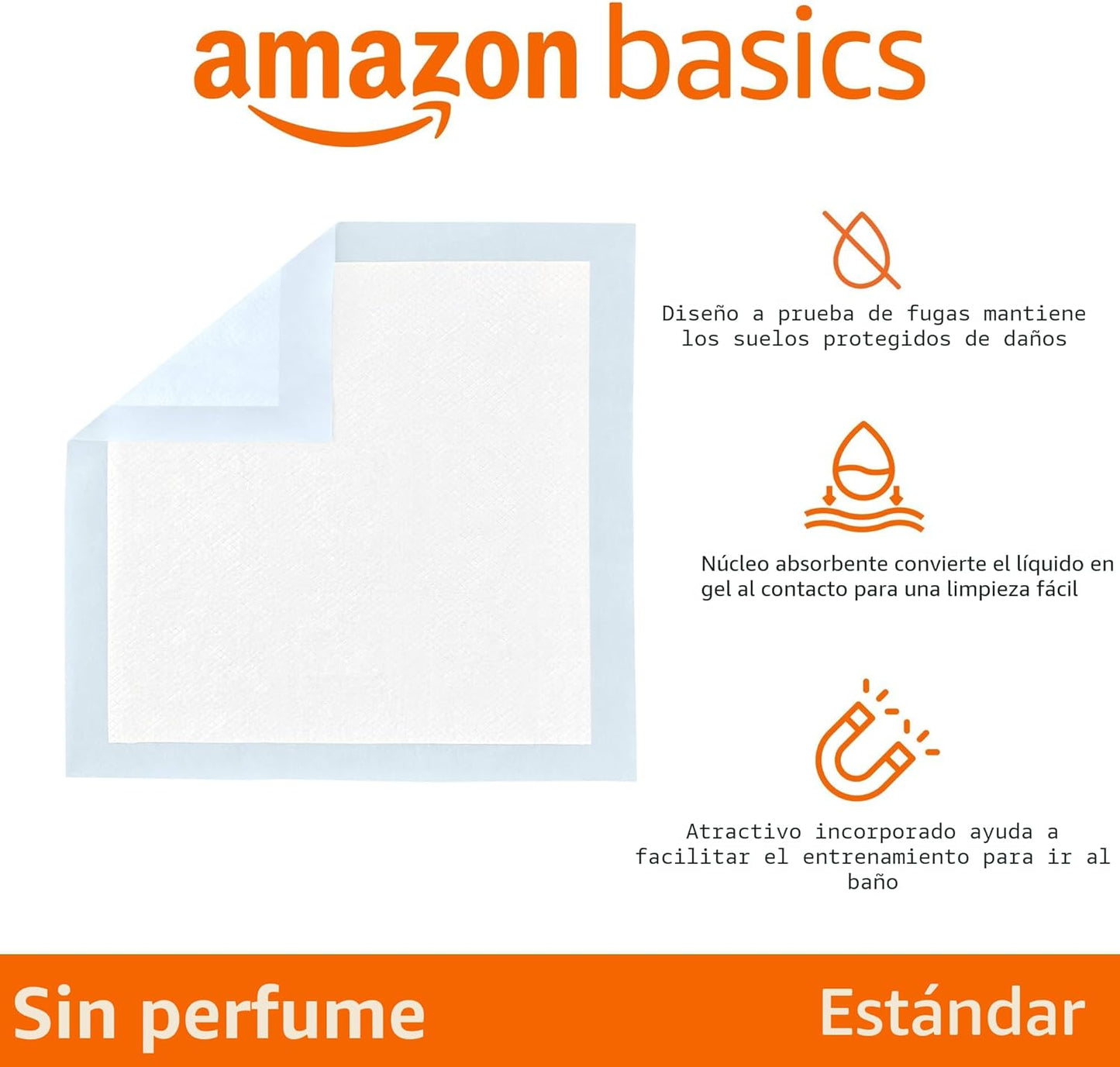 Amazon Basics Almohadillas para orinar para perros y cachorros, 5 c...