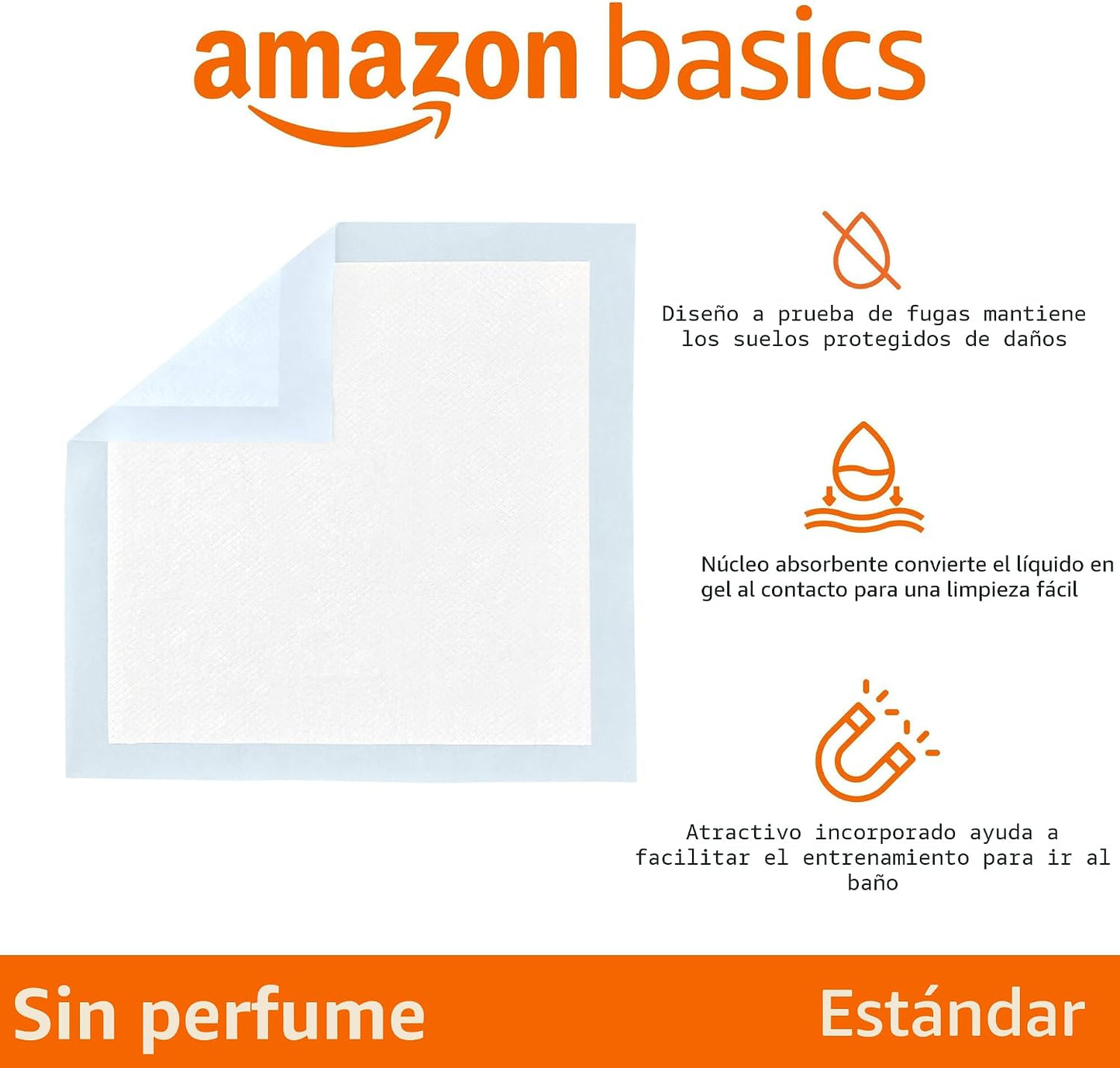 Amazon Basics Almohadillas para orinar para perros y cachorros, 5 c...