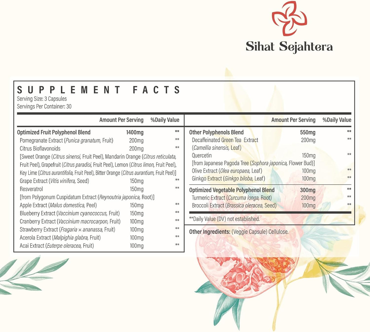 Suplemento de Polifenoles de 67,500 MG - Potentes Antioxidantes y P...