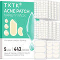 TKTK 443 parches de espinillas para cara, parche hidrocoloide para...
