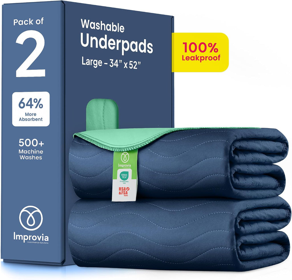 IMPROVIA® Almohadillas Lavables para Incontinencia, Protectores Reu...