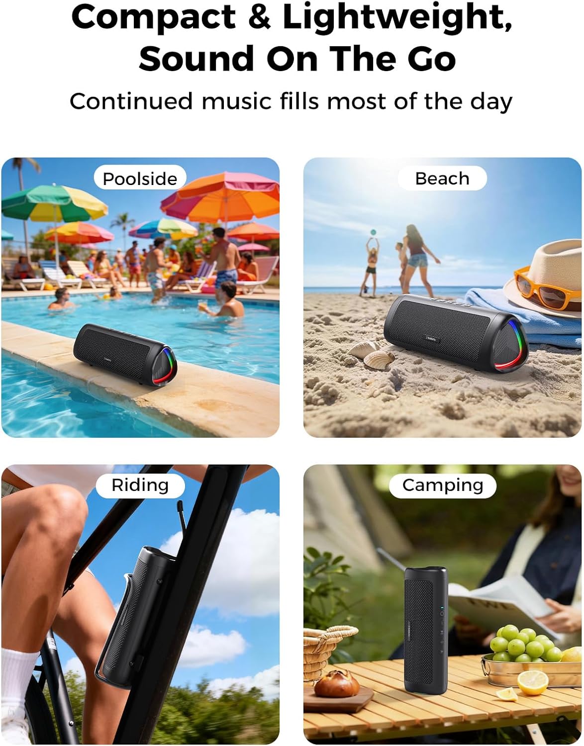 BolaButty Altavoz Bluetooth con sonido HD, inalámbrico portátil, IP...