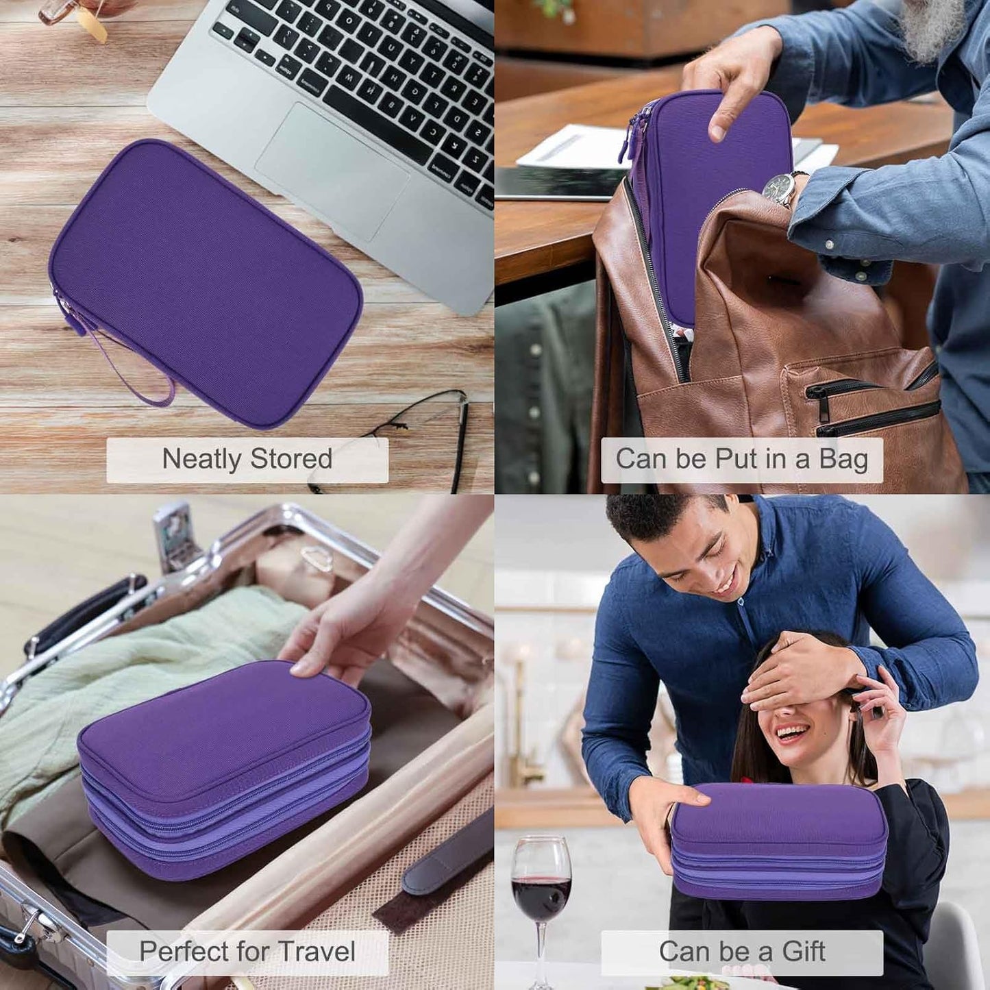 FYY Organizador electrónico, organizador grande de cables de viaje,...