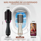 Aima Beauty Cepillo secador de pelo pequeño automático de doble vol...