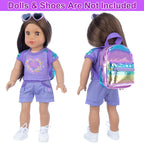 18INDC Conjunto de ropa y accesorios para muñeca de niña de 18 pulg...