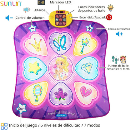 SUNLIN - Alfombra de baile para niñas de 3 a 10 años | Alfombrilla...