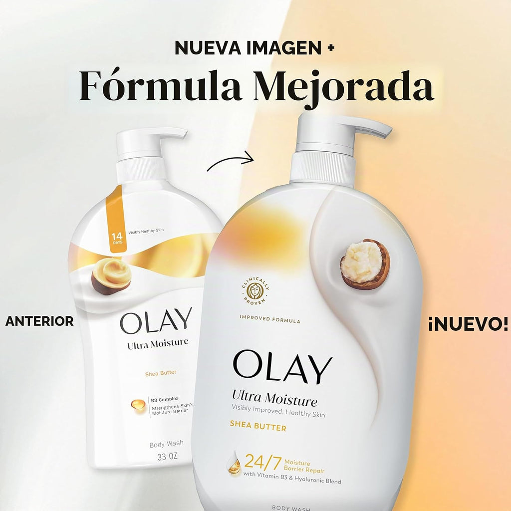 Olay Gel de baño para mujer, ultra humedad, reparación de barrera d...