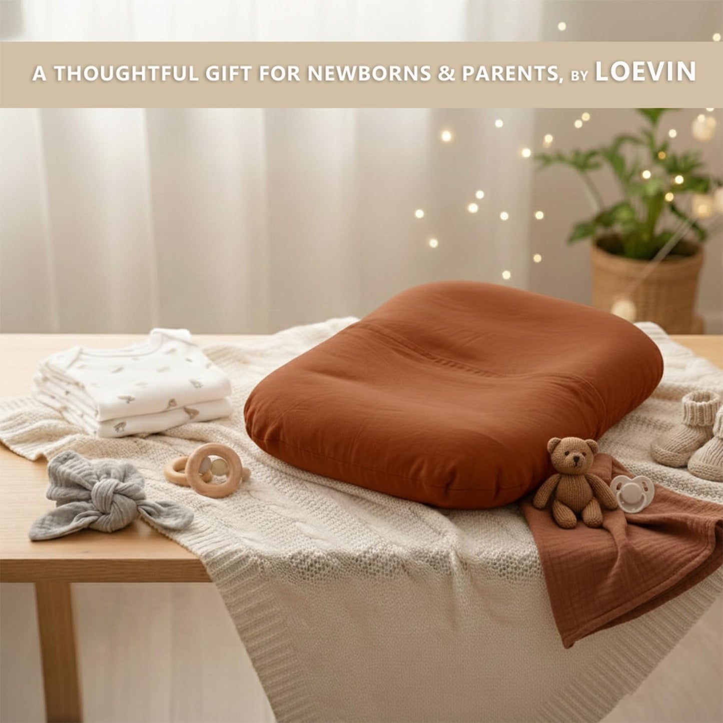 Loevin - Funda de almohada para tumbona para recién nacido, funda d...