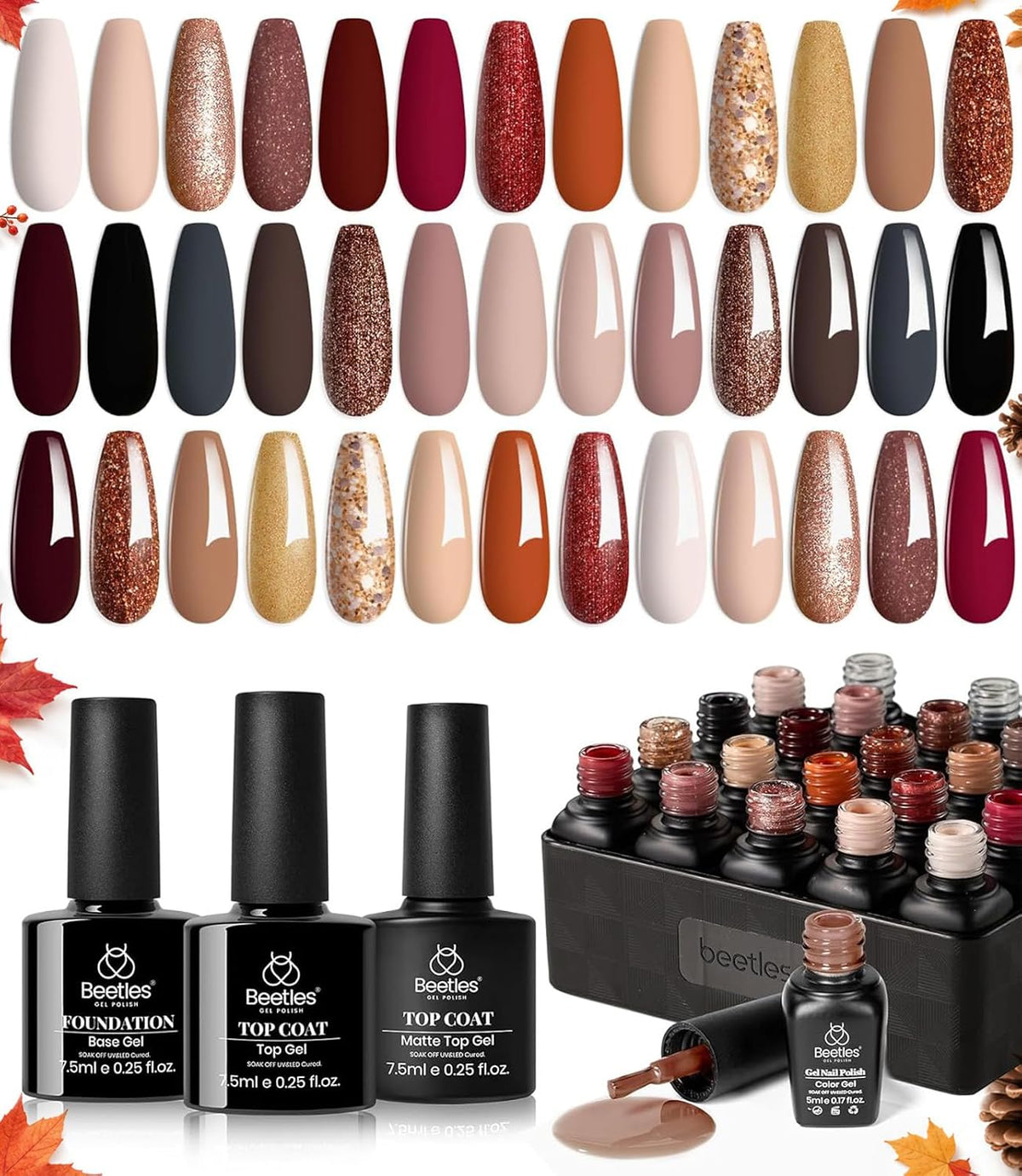 beetles \u201CVerse of Roses\u201D - 20 esmaltes en gel permanentes...