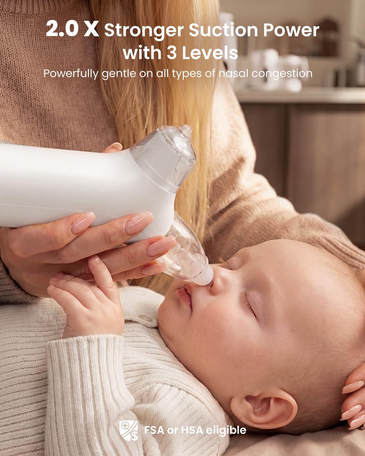GROWNSY SniffEase Spa - Aspirador nasal 3 en 1 para bebé, aerosol,...
