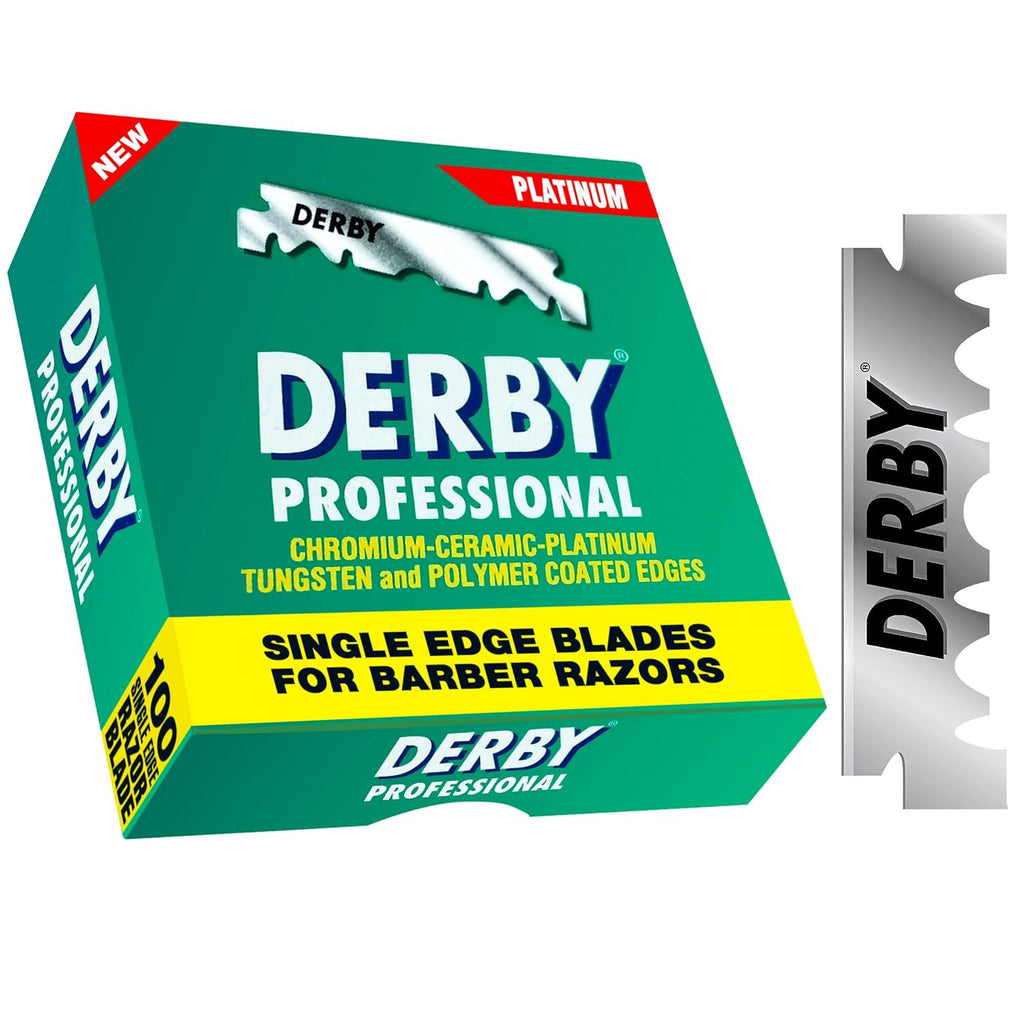 1000 Derby - Cuchillas de afeitar profesionales de un solo filo par...