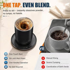 Juego de 2 tazas de café autoagitables, tazas calentadas de 10 onza...