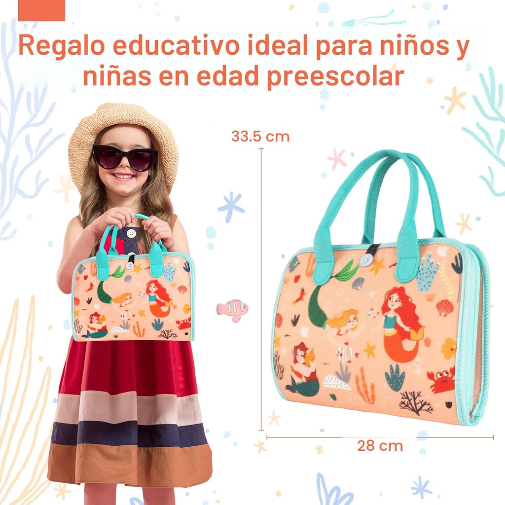 Teefrye Juguetes Montessori de tablero ocupado para niños pequeños...