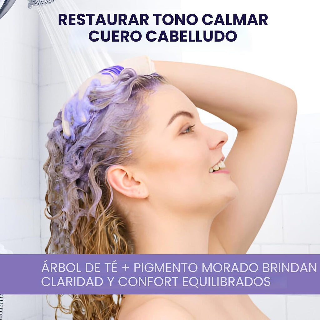 Juego de champú y acondicionador de árbol de té morado para cabello...