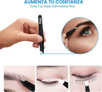 Pefei Juego de pinzas profesionales de acero inoxidable para cejas,...