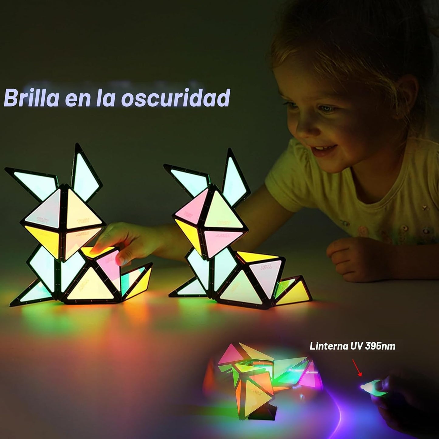 TOSY Pirámide Magnética que Brilla en la Oscuridad - 1 Cubo se Tran...