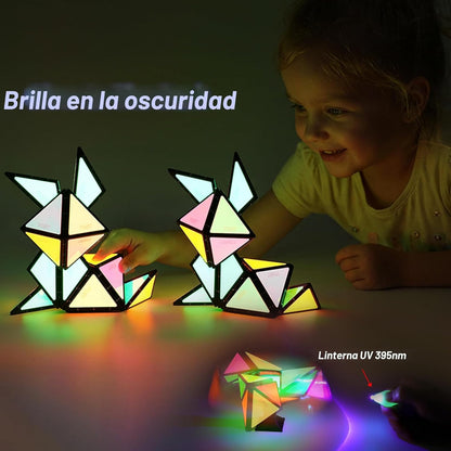 TOSY Pirámide Magnética que Brilla en la Oscuridad - 1 Cubo se Tran...