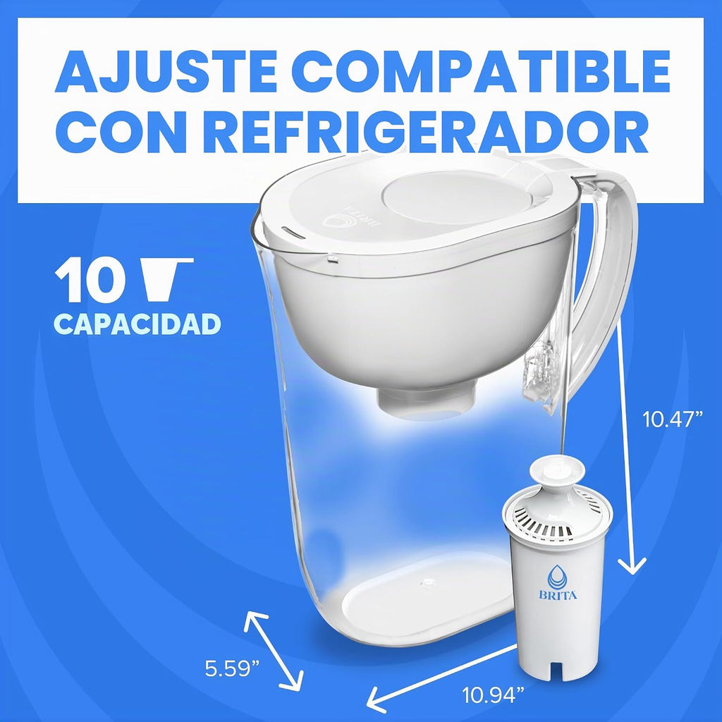 Brita - Jarra grande con filtro de agua para agua potable y grifo c...