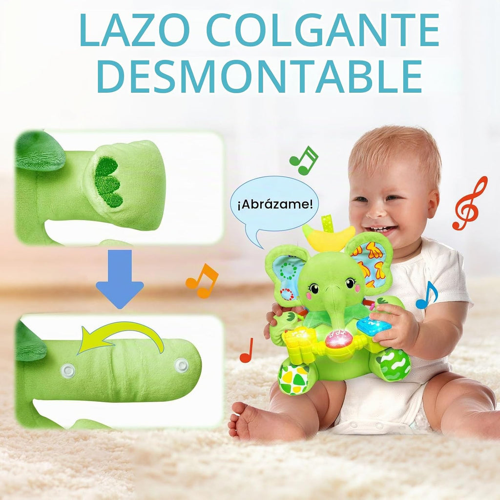 Ryotagift Juguetes de animales de peluche musicales bilingües para...