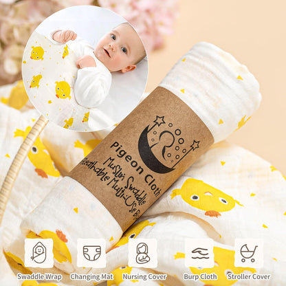 Golray 9 piezas Cestas de Regalo para Bebés Recién Nacidos para Niños y Niñas Baby Shower, 2 Sonajeros/Juguete Colgante de Asiento/Manta/Body/Babero/Calcetines 3D/Hito de Madera/Caja de Transporte