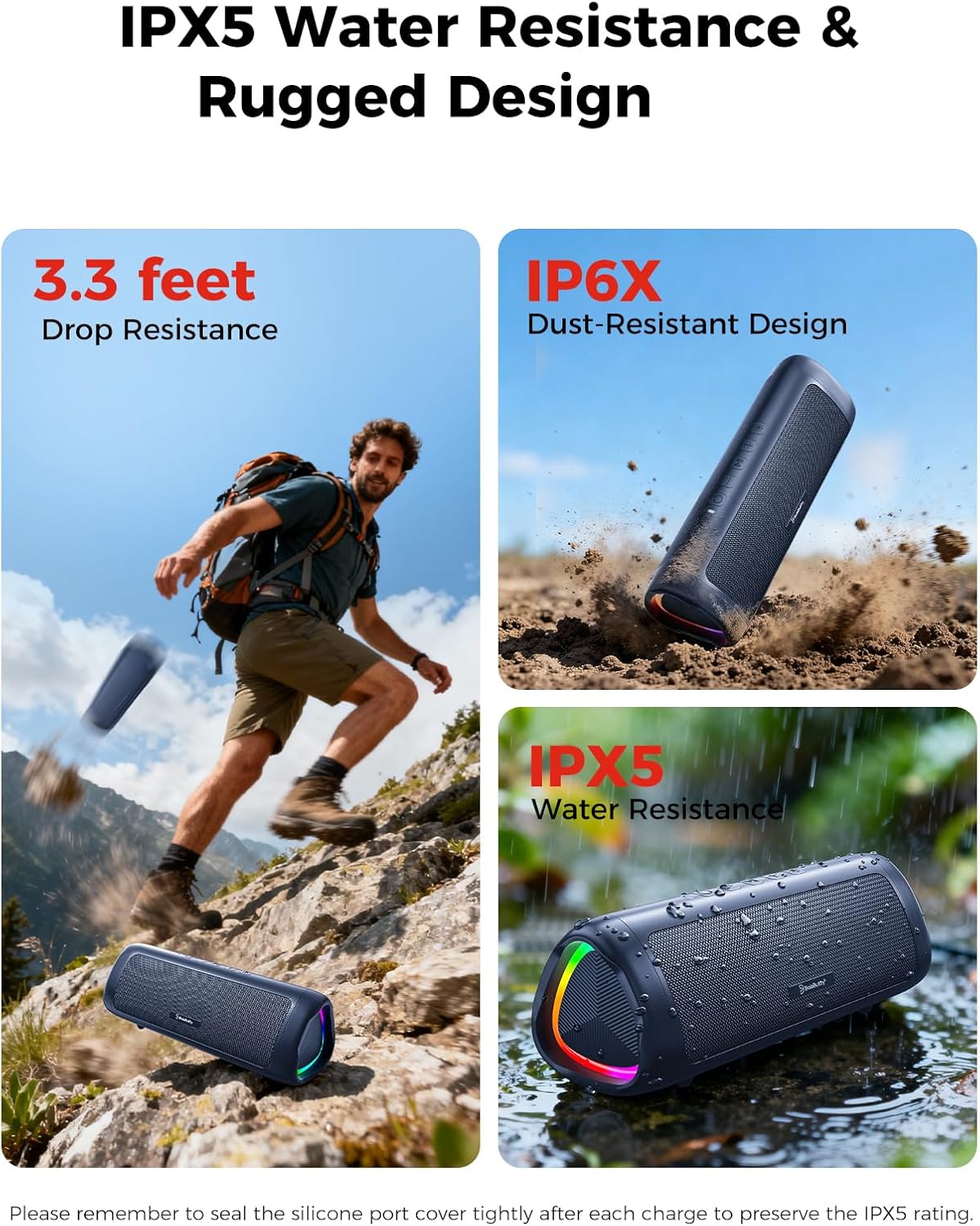 BolaButty Altavoz Bluetooth con sonido HD, inalámbrico portátil, IP...