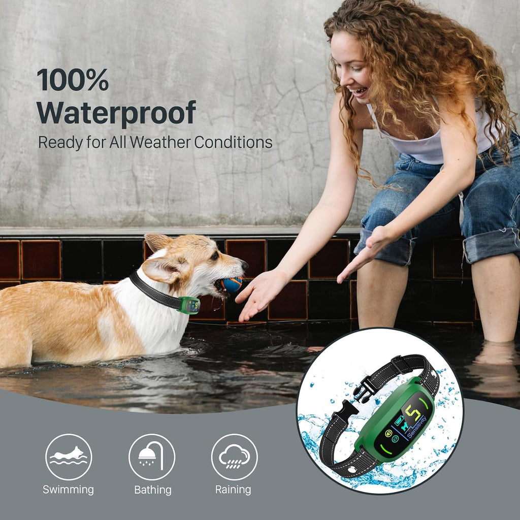 FAFAFROG - Collar antiladridos para perros, collar recargable antil...