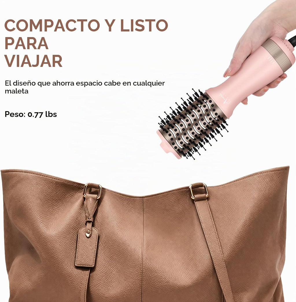 Aima Beauty Pequeño cepillo automático del secador de pelo del volt...