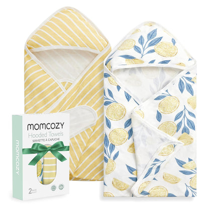 Momcozy Toalla de baño para bebé con capucha - Juego de toallas gra...