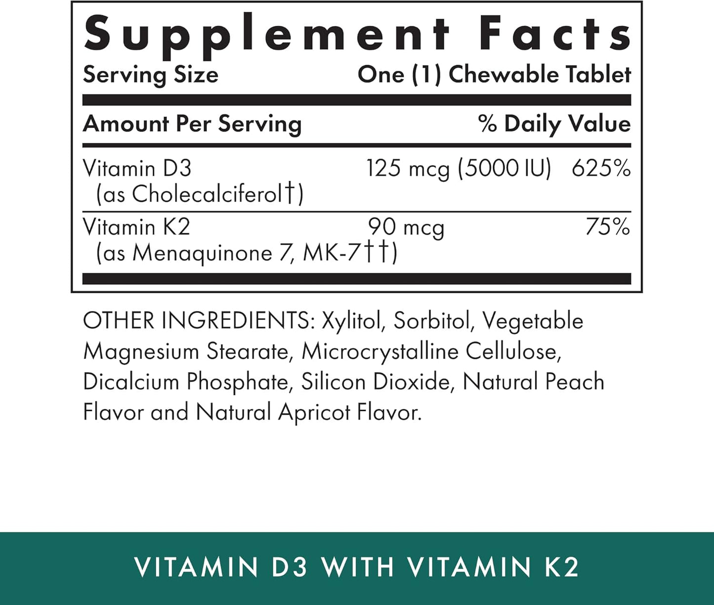 Michael's Naturopathic Programs Vitamina D3 con K2-5000 IU, 90...