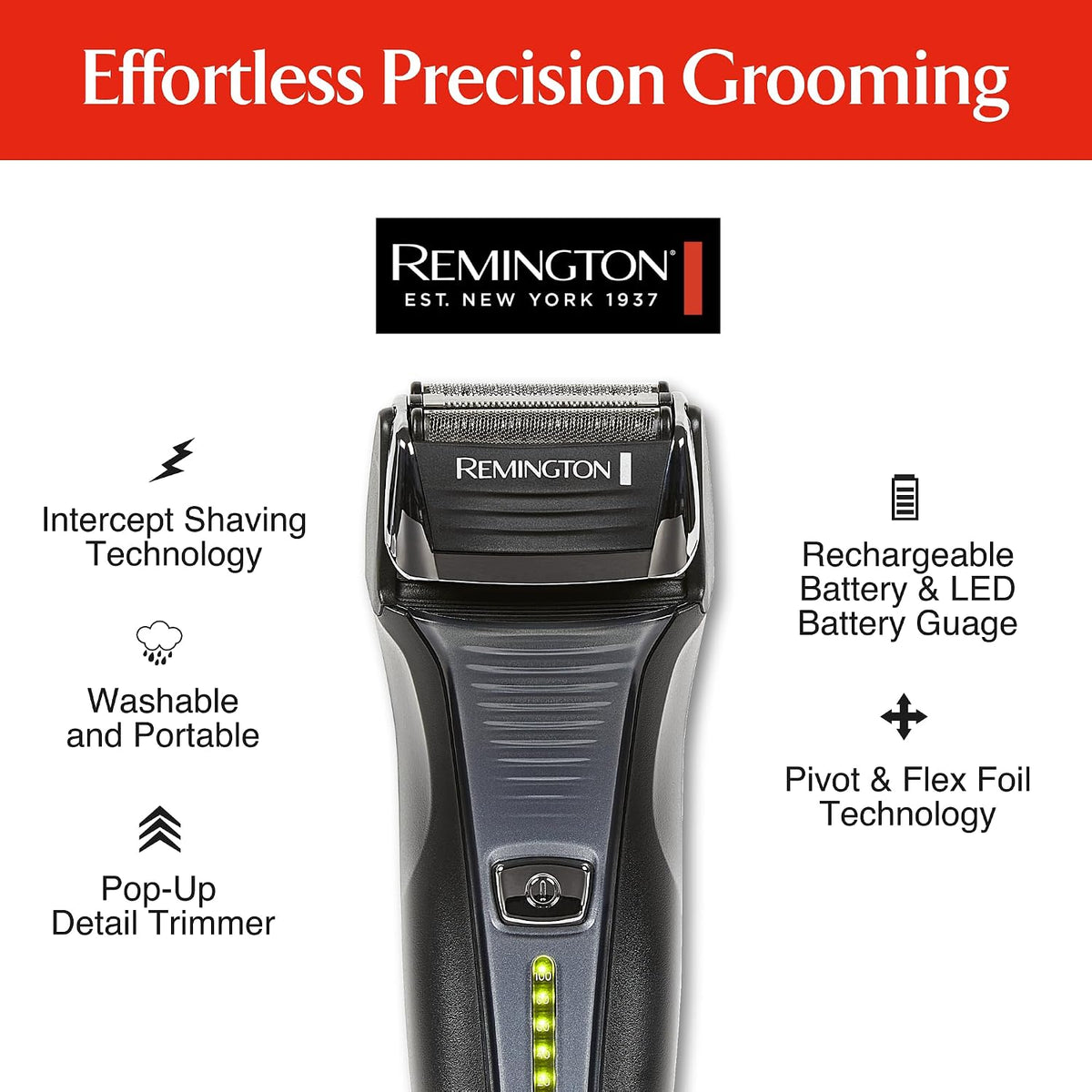 Remington F5 Power Series - Afeitadora eléctrica para hombres, reca...