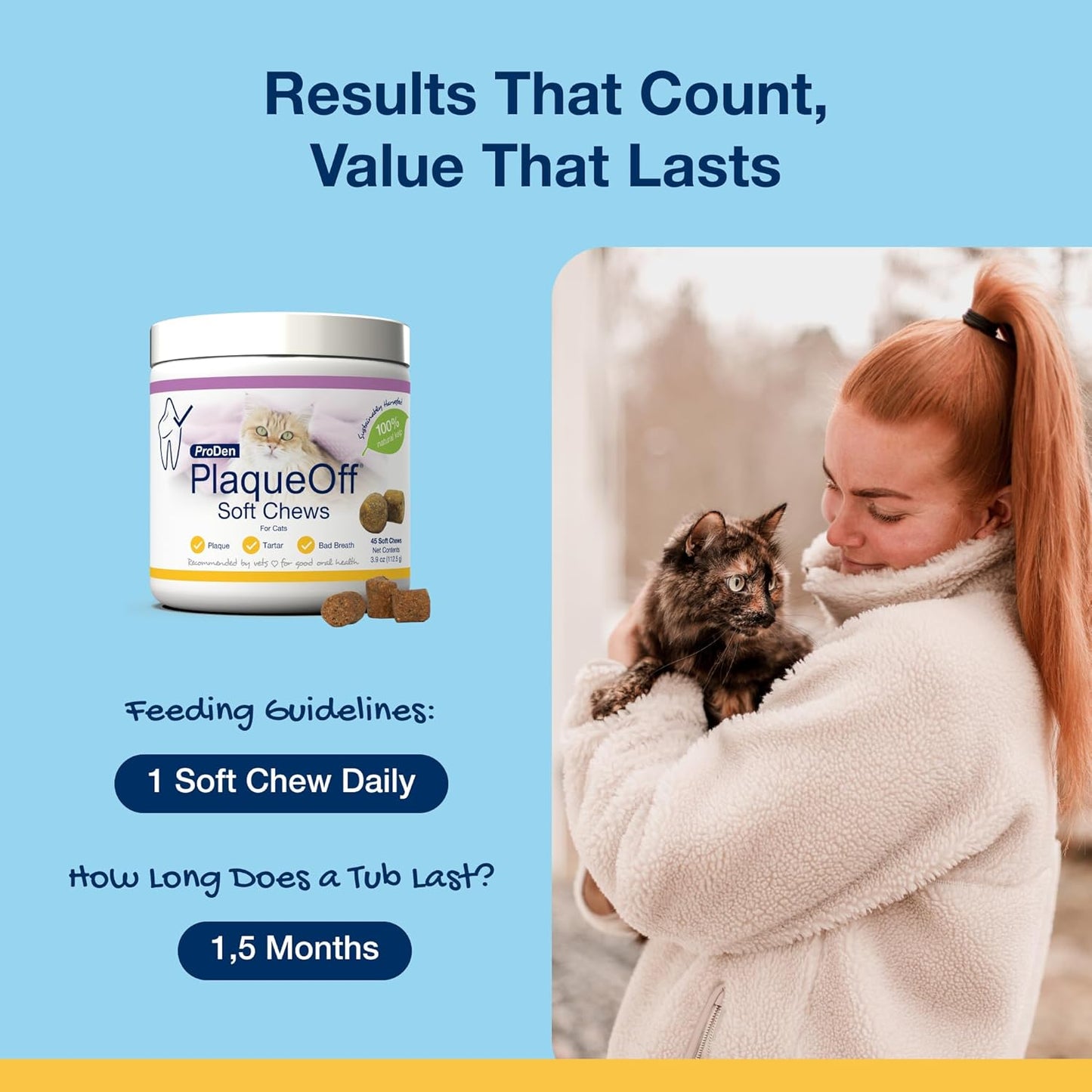 Masticables blandas ProDen PlaqueOff con kelp natural - para gatos...