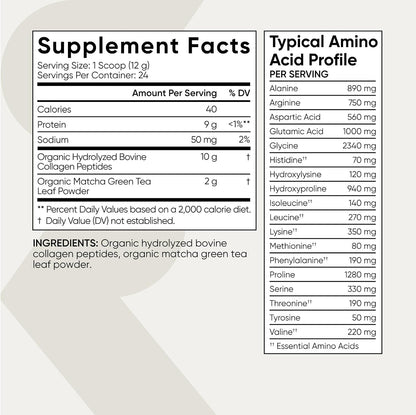 Sports Research Péptidos de Colágeno Premium en Polvo y Té Verde Ma...