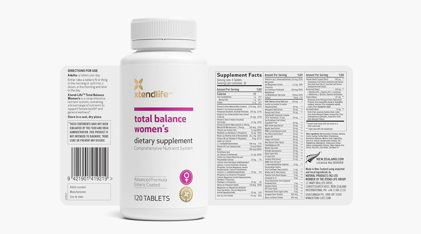 Xtendlife Total Balance Multivitamínico para mujer para la salud in...