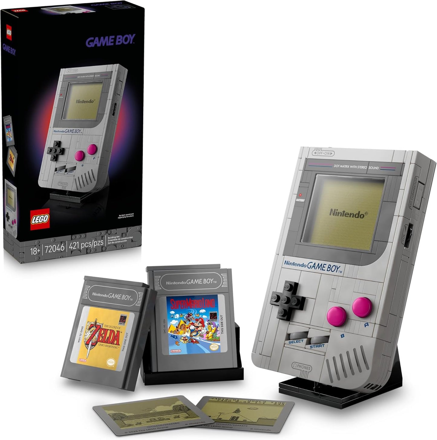 LEGO Super Mario Game Boy - Juegos de construcción retro para adultos, a partir de 18 años - Regalos para cumpleaños - Modelo coleccionable con juegos y soporte de exhibición - 72046