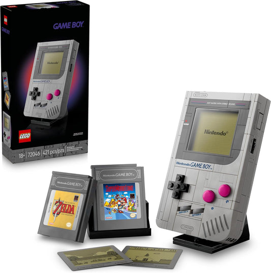 LEGO Super Mario Game Boy - Juegos de construcción retro para adultos, a partir de 18 años - Regalos para cumpleaños - Modelo coleccionable con juegos y soporte de exhibición - 72046