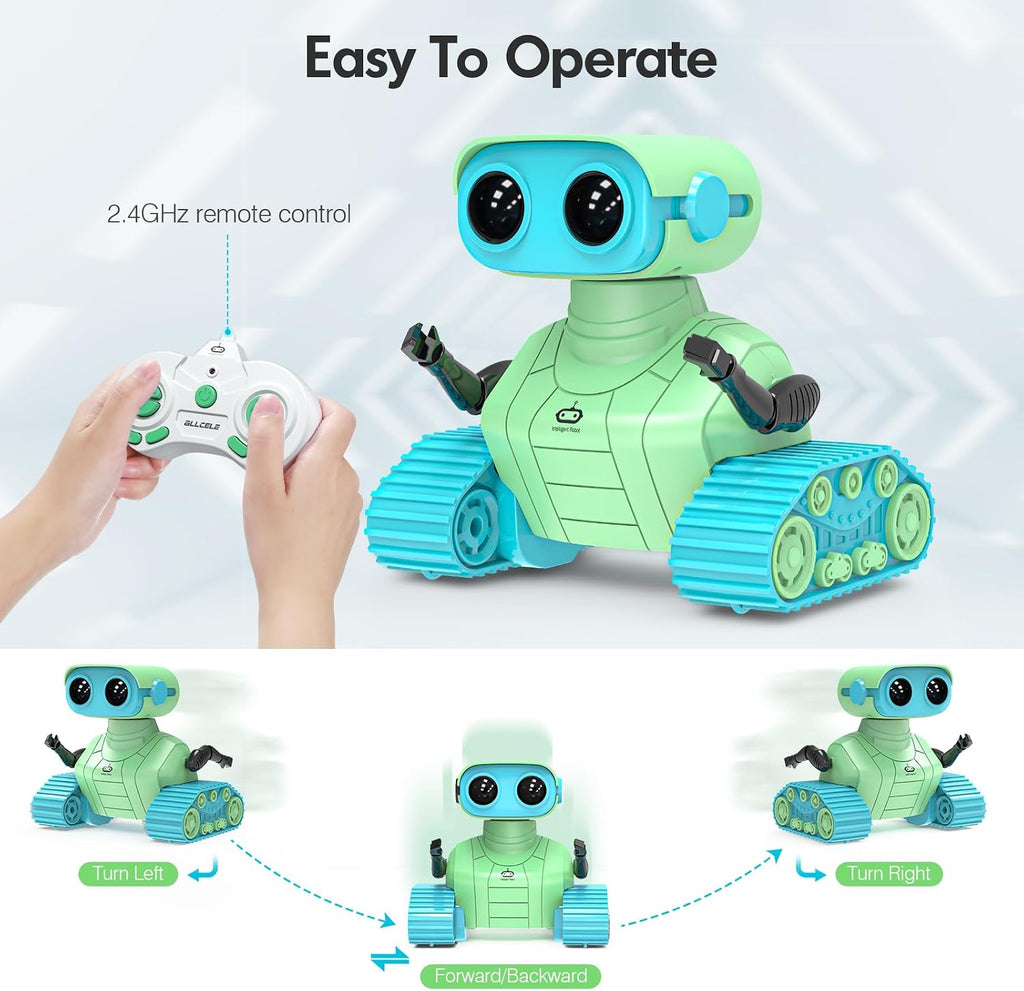 ALLCELE - Robots de juguete, robots RC recargables para niños, jugu...