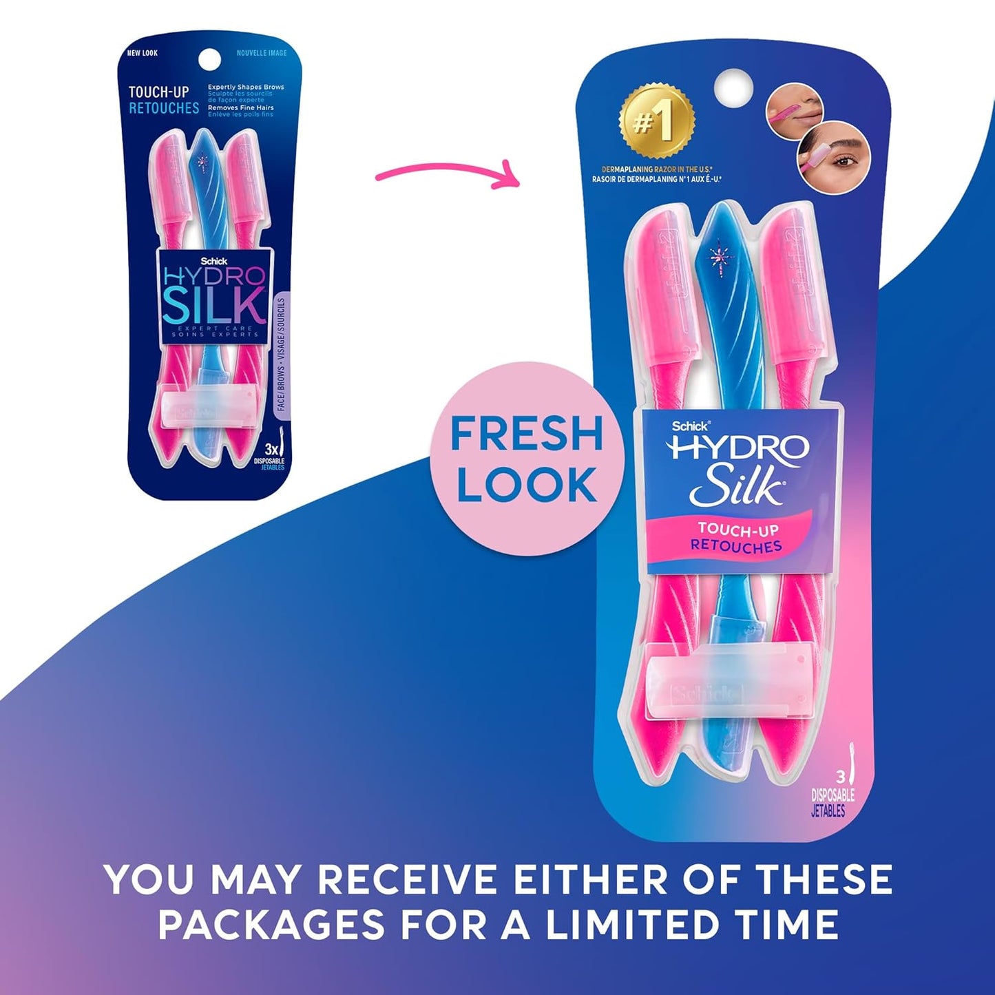 Schick Hydro Silk Touch-Up - Herramienta de depilación con cubierta...