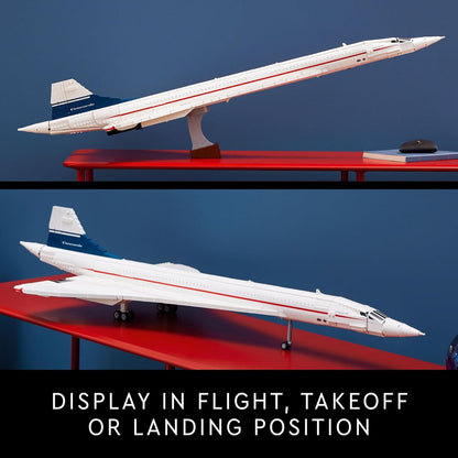 LEGO Icons Concorde Modelo de Avión, Regalo para Adultos, Construye un Modelo Réplica del Avión Comercial Supersónico más Famoso del Mundo con Detalles Auténticos y Piezas Funcionales, 10318
