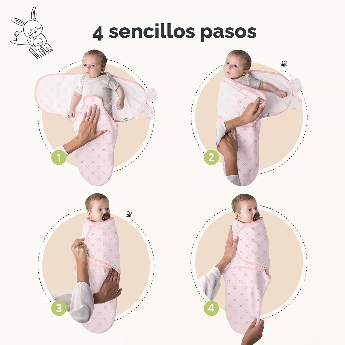 KeaBabies Paquete de 3 pañales orgánicos para recién nacidos, 0.5 T...