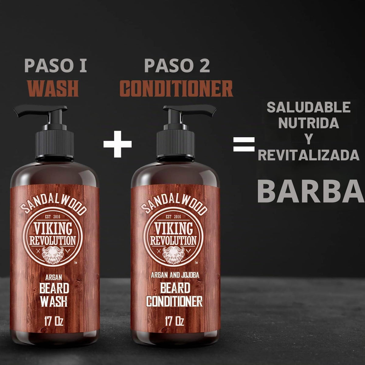 Viking Revolution Acondicionador para barba - Sándalo - 17 oz | For...